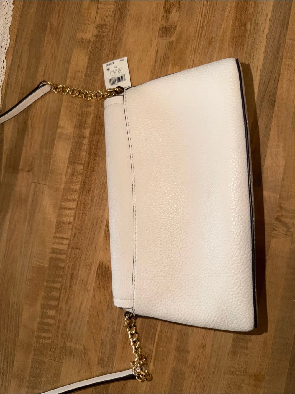 NEW Michael Kors White Pebbled Leather Crossbody Bag